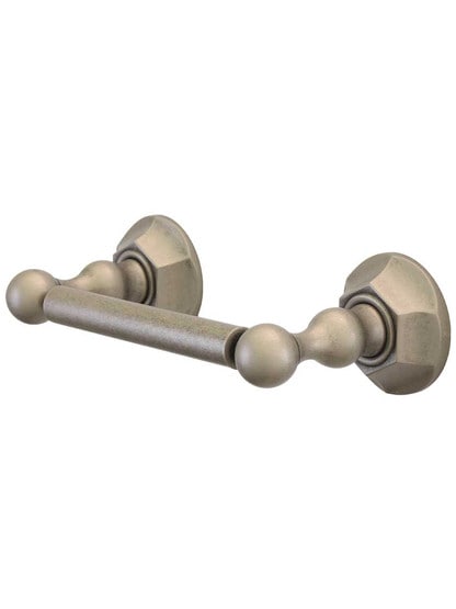 Edwardian Toilet Paper Holder in Antique Pewter.